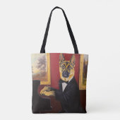 Duitse herder | Piano Waltz Tote Bag (Achterkant)