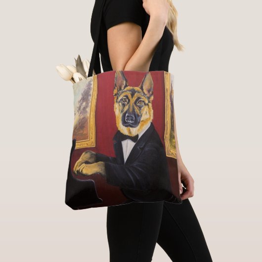 Duitse herder | Piano Waltz Tote Bag (Dichtbij)