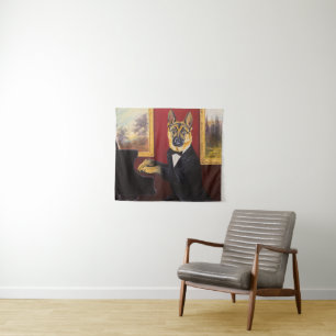 Duitse herder Piano Waltz Wandkleed