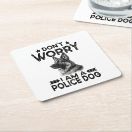  Duitse Herder Politie Hondeneigenaar Funny Kartonnen Onderzetters
