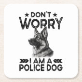  Duitse Herder Politie Hondeneigenaar Funny Kartonnen Onderzetters (Voorkant)