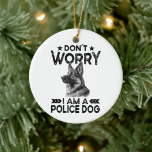  Duitse Herder Politie Hondeneigenaar Funny Keramisch Ornament