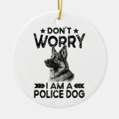 Duitse Herder Politie Hondeneigenaar Funny Keramisch Ornament (Voorkant)