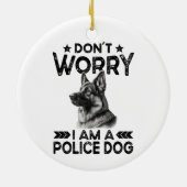 Duitse Herder Politie Hondeneigenaar Funny Keramisch Ornament (Achterkant)