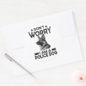 Duitse Herder Politie Hondeneigenaar Funny Ronde Sticker (Envelop)