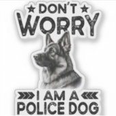  Duitse Herder Politie Hondeneigenaar Funny Sticker (Voorkant)