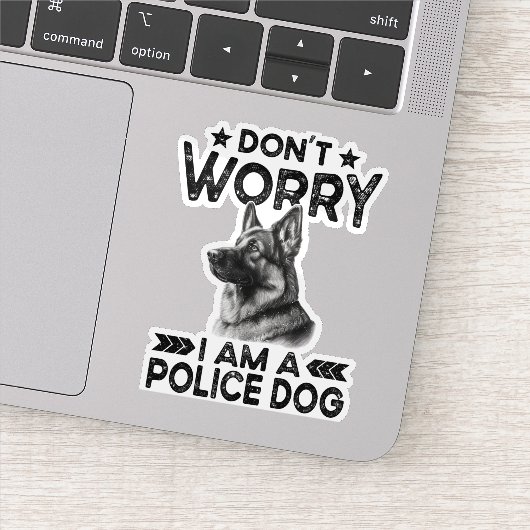  Duitse Herder Politie Hondeneigenaar Funny Sticker (Detail)