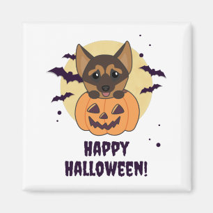 Duitse herder pompoen honden gelukkig Halloween Ma Magneet