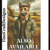 Duitse Herder Portret, Landschap CH1 Decoupage Tissuepapier