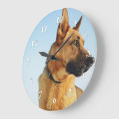 Duitse herder, prachtige wandklok en foto (Hoek)