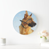 Duitse herder, prachtige wandklok en foto (Huis)