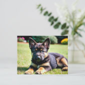 Duitse herder puppy Briefkaart (Staand voorkant)