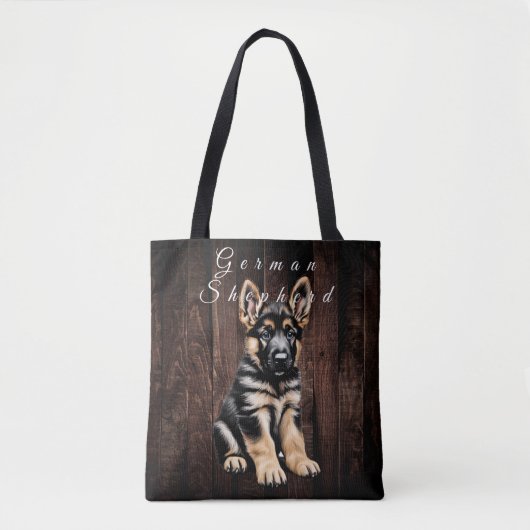Duitse herder puppy Canvas tas (Voorkant)