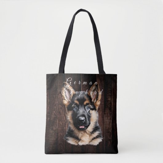 Duitse herder puppy Canvas tas (Voorkant)