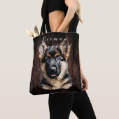 Duitse herder puppy Canvas tas (Dichtbij)