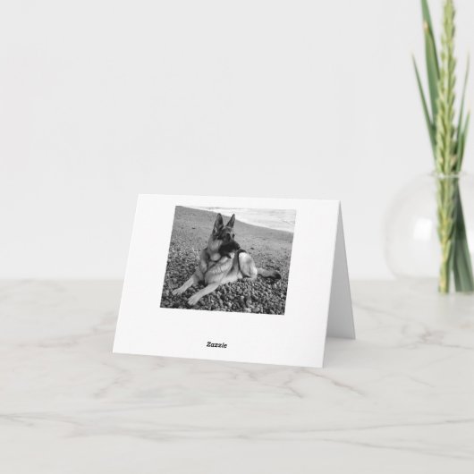 Duitse Herder Puppy Dog Blank Note Kaart (Achterkant)