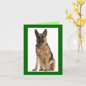Duitse Herder Puppy Dog Blank Note Kaart (Gele Bloem)