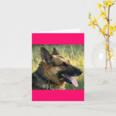 Duitse Herder Puppy Dog Blank Note Kaart (Gele Bloem)