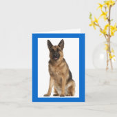 Duitse Herder Puppy Dog Blank Note Kaart (Gele Bloem)