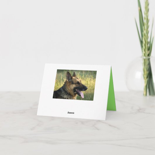 Duitse Herder Puppy Dog Blank Note Kaart (Achterkant)
