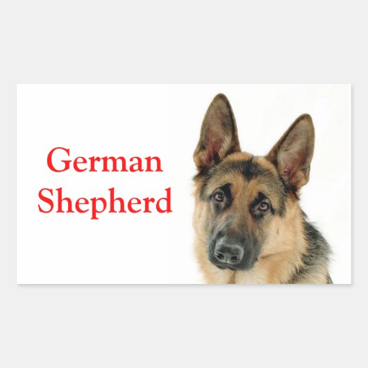 Duitse Herder Puppy Dog Stickers / labels (Voorkant)