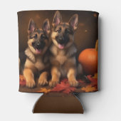 Duitse Herder Puppy Herfst Delight Pompoen Blikjeskoeler (Achterkant)