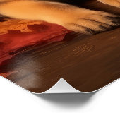 Duitse Herder Puppy Herfst Delight Pompoen Perfect Poster (Hoek)