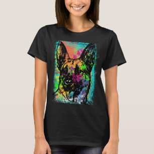 Duitse Herder Puppy Hond Bright Kleuren Art Pet Lo T-shirt