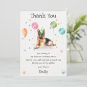 Duitse Herder Puppy Hond Verjaardag Bedankt Kaart (Staand voorkant)