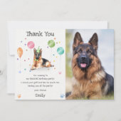Duitse herder puppy hond verjaardag dank u kaart (Voorkant)
