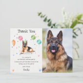 Duitse herder puppy hond verjaardag dank u kaart (Staand voorkant)