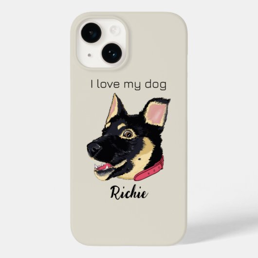 Duitse herder puppy Hondenliefhebber Case-Mate iPhone Case (Achterkant)