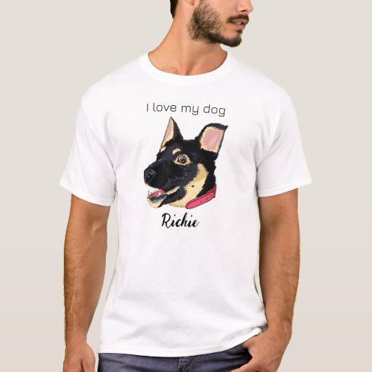Duitse herder puppy Hondenliefhebber T-shirt (Voorkant)
