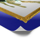 Duitse herder puppy in spiegel poster (Hoek)