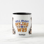 Duitse herder puppy je maakt mijn staart wag mok (Midden)