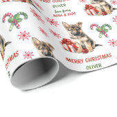 Duitse Herder Puppy Kerstmis Cadeaupapier (Rol Hoek)
