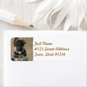 Duitse herder puppy mailing label (Insitu)