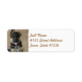 Duitse herder puppy mailing label (Voorkant)