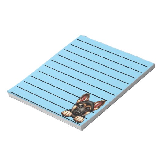 Duitse Herder Puppy met expressieve ogen Notitieblok (Linkerzijde)