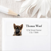 Duitse herder puppy retour adres labels (Insitu)