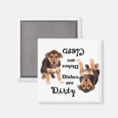 Duitse Herder Puppy Vaatwasser Magnet (Voorkant / Achterkant)