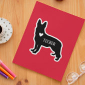 Duitse herder ras silhouet aangepaste naam sticker