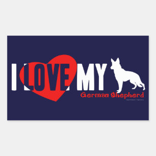 Duitse herder rechthoekige sticker