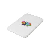 Duitse Herder Regenboog Waterverf Paint Splatter Badmat (Gekanteld)