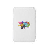 Duitse Herder Regenboog Waterverf Paint Splatter Badmat (Voorkant Verticaal)