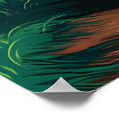 Duitse herder rennen door bos poster (Hoek)