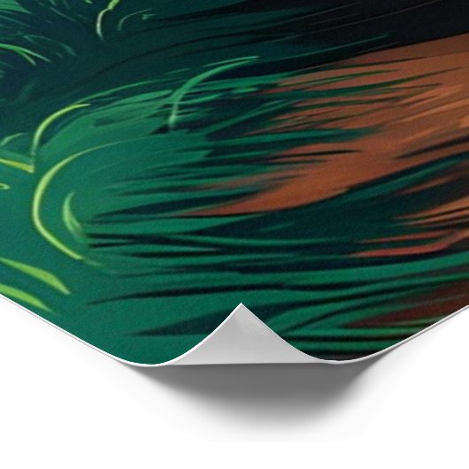 Duitse herder rennen door bos poster (Hoek)