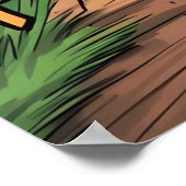 Duitse herder rennen met kracht en hart poster (Hoek)