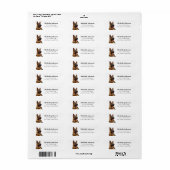 Duitse Herder Retouradreslabels Etiket (Full Sheet)