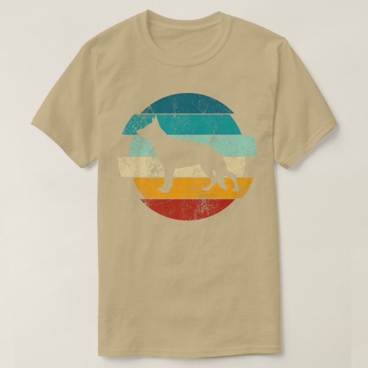 Duitse herder Retro Dog - eigenaar  Duits : T-shirt (Design voorkant)